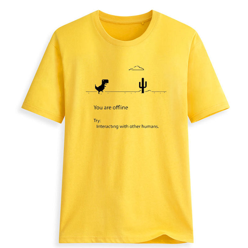 Men's Loose-Fit Graphic T-Shirt - White - Product Image 6