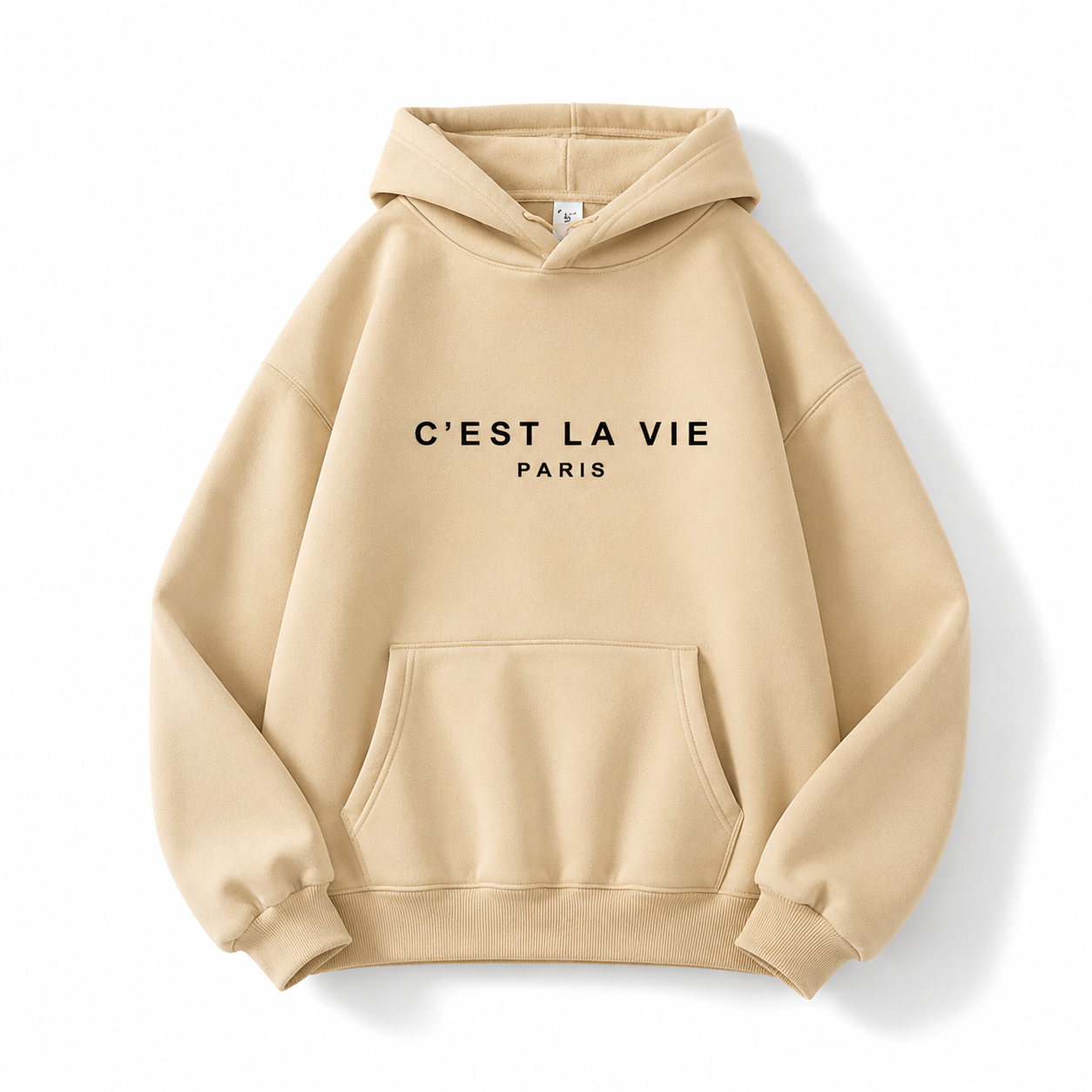 Women's Letter Print Streetwear Hoodie - White - Product Image 5