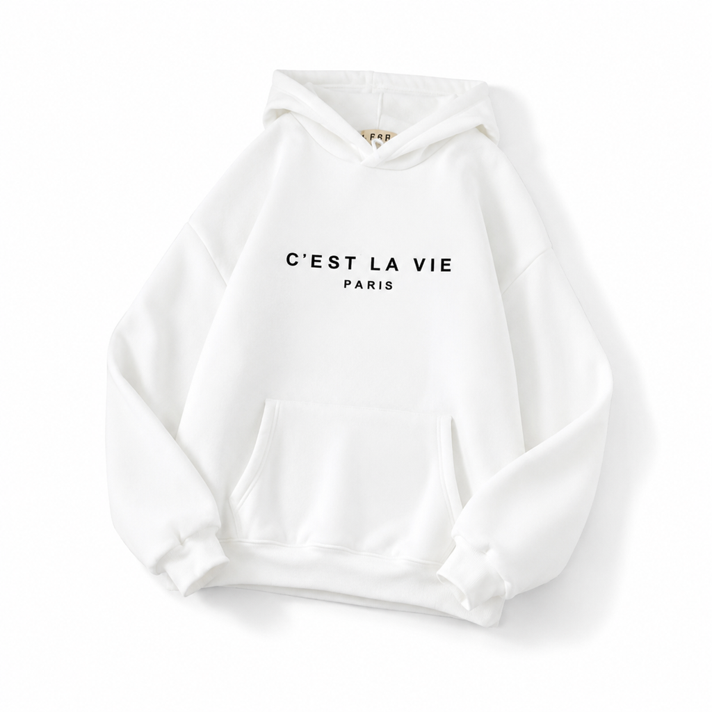 Women's Letter Print Streetwear Hoodie - Black - Product Image 7
