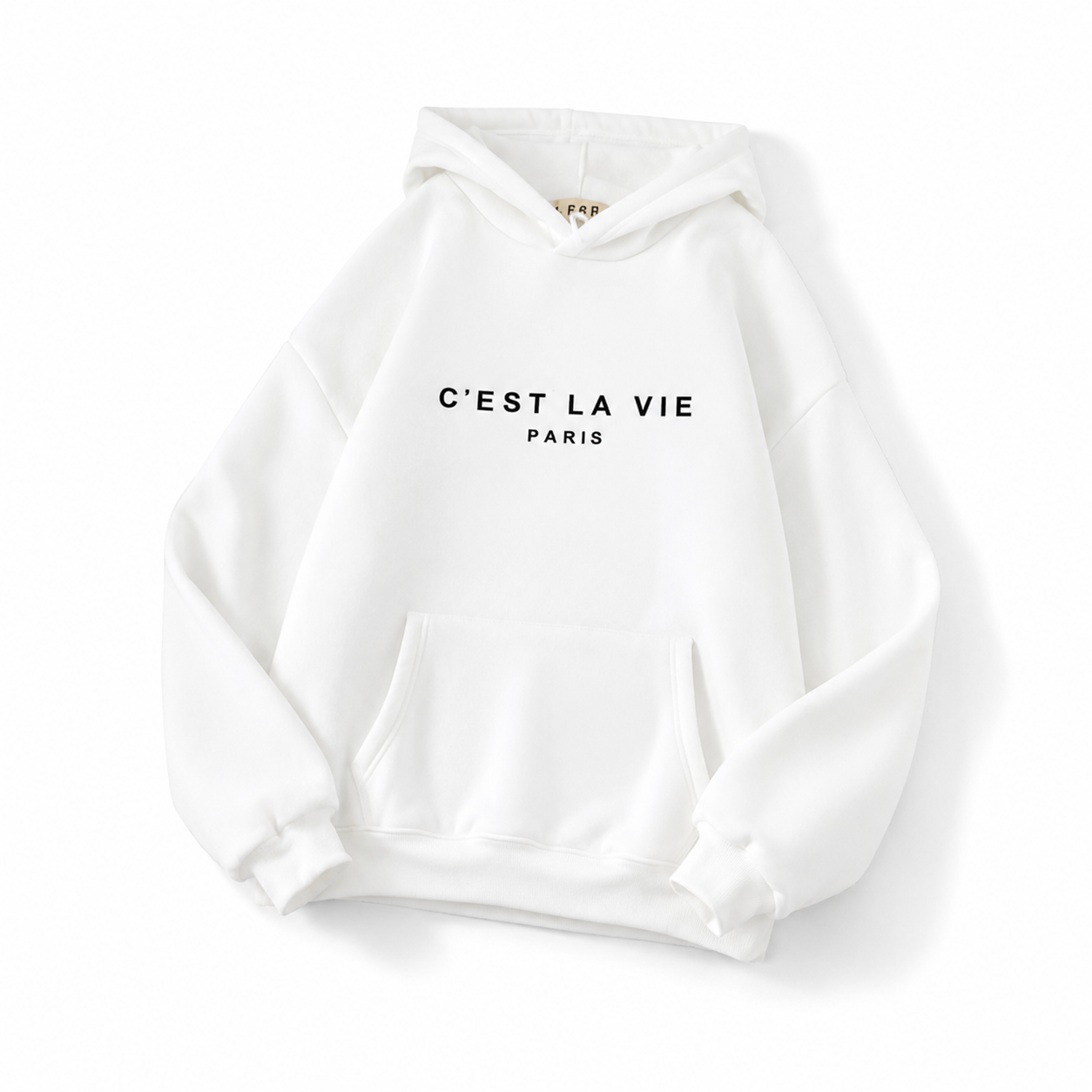 Women's Letter Print Streetwear Hoodie - Black - Product Image 7