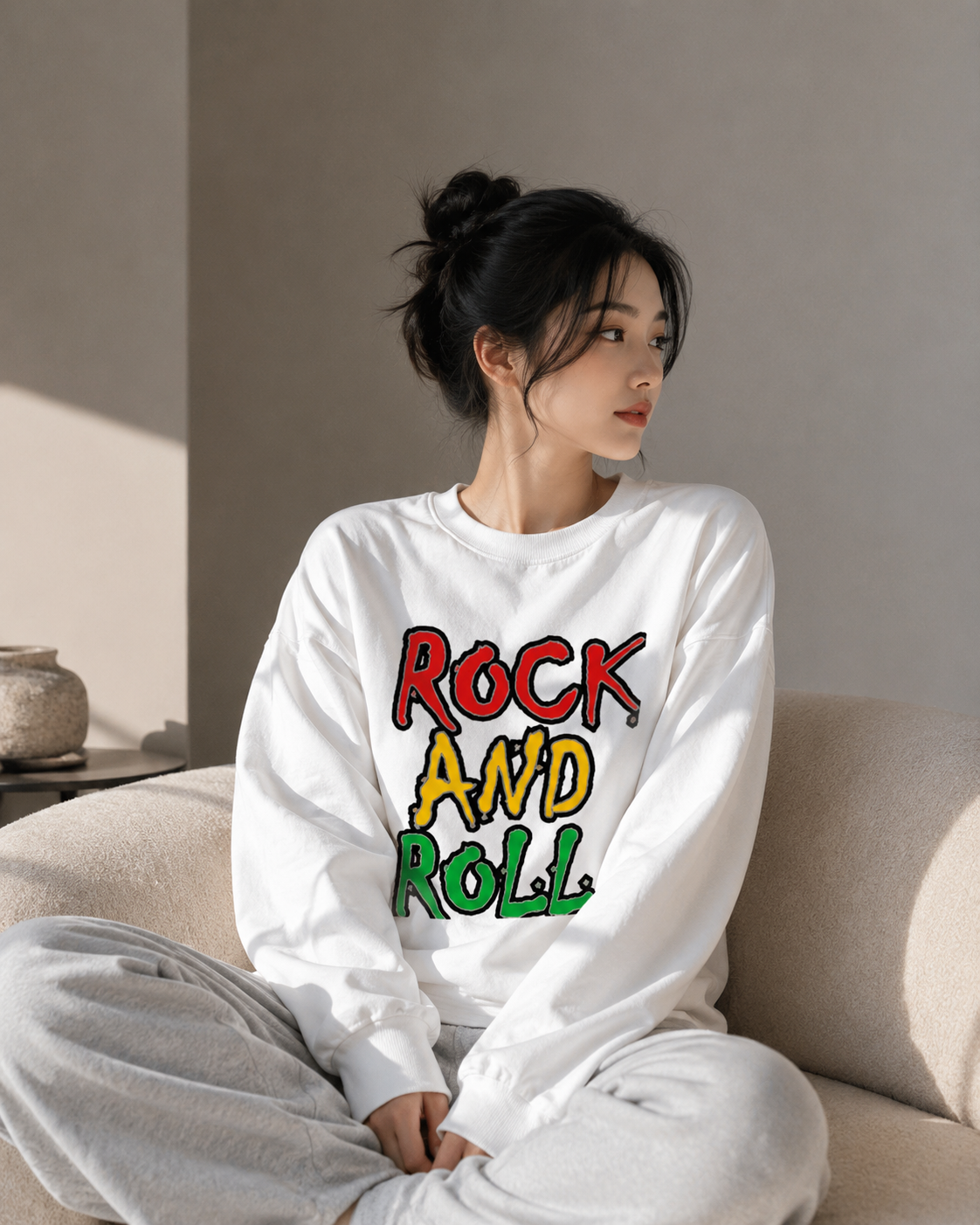 Unisex Premium Crewneck Sweatshirt - White - Product Image 2