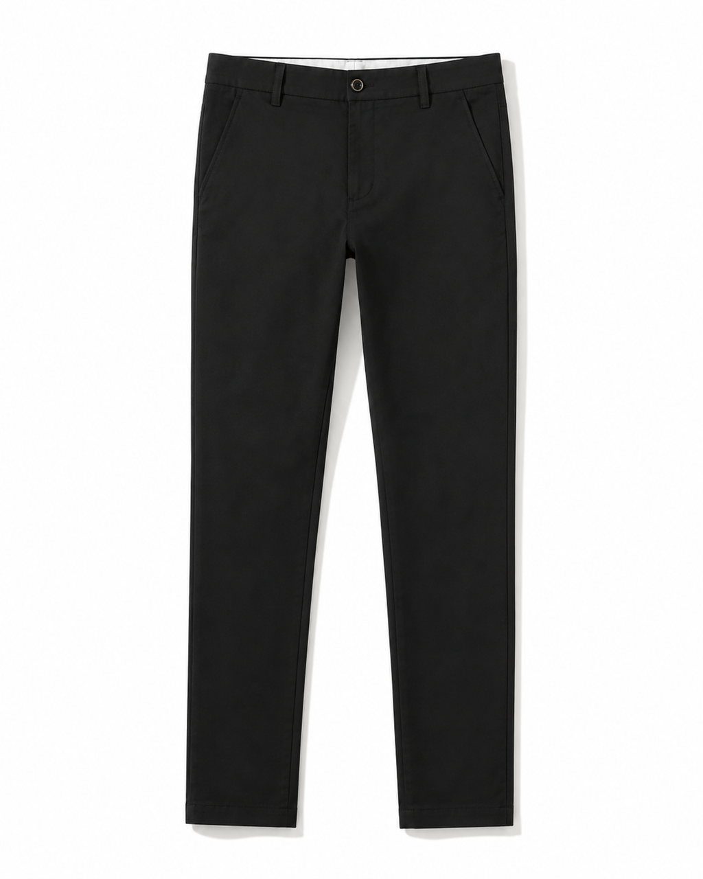 Men's Slim-Fit Business Pants - Black - Product Image 3