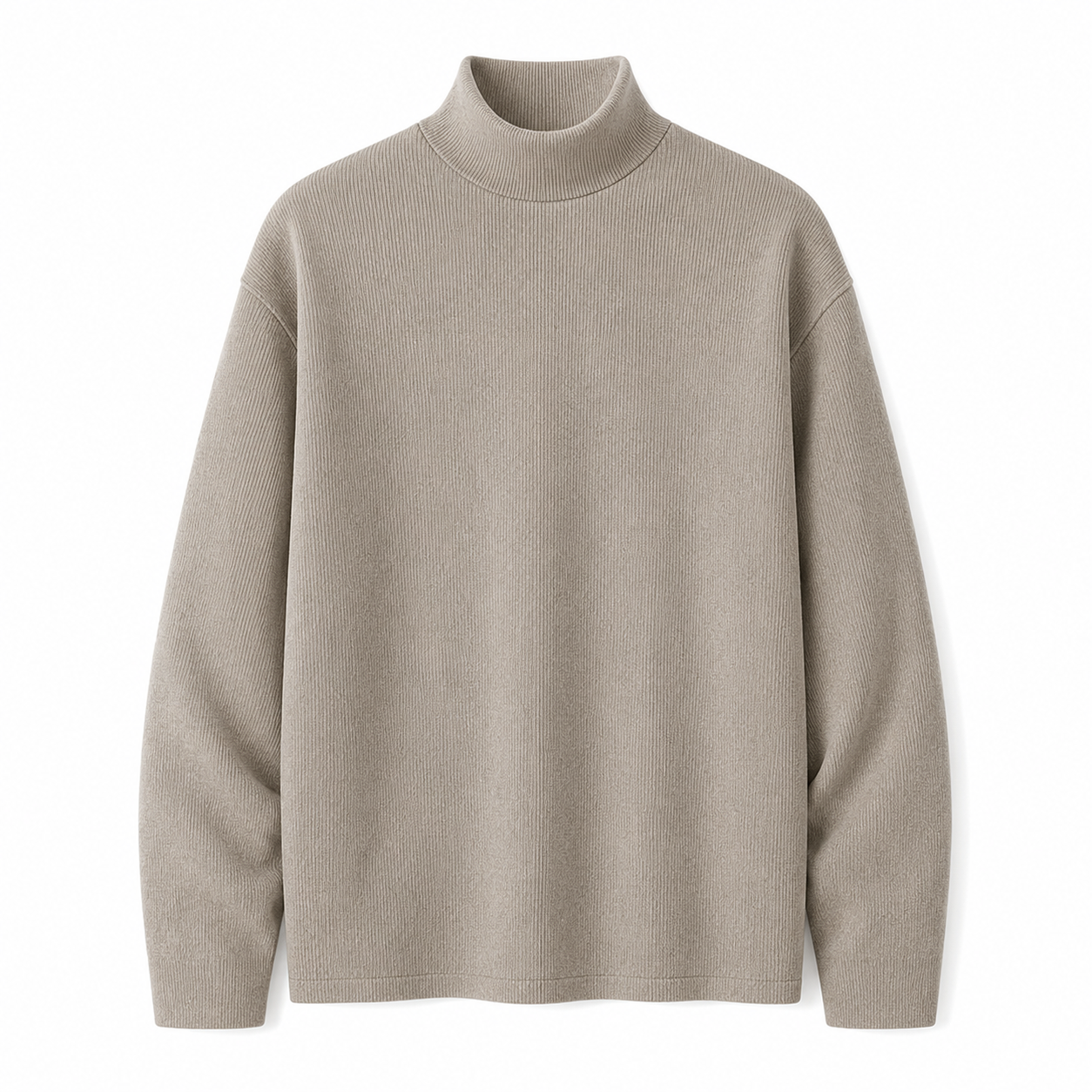Men's Stand-Collar Long-Sleeve T-Shirt - White - Product Image 5