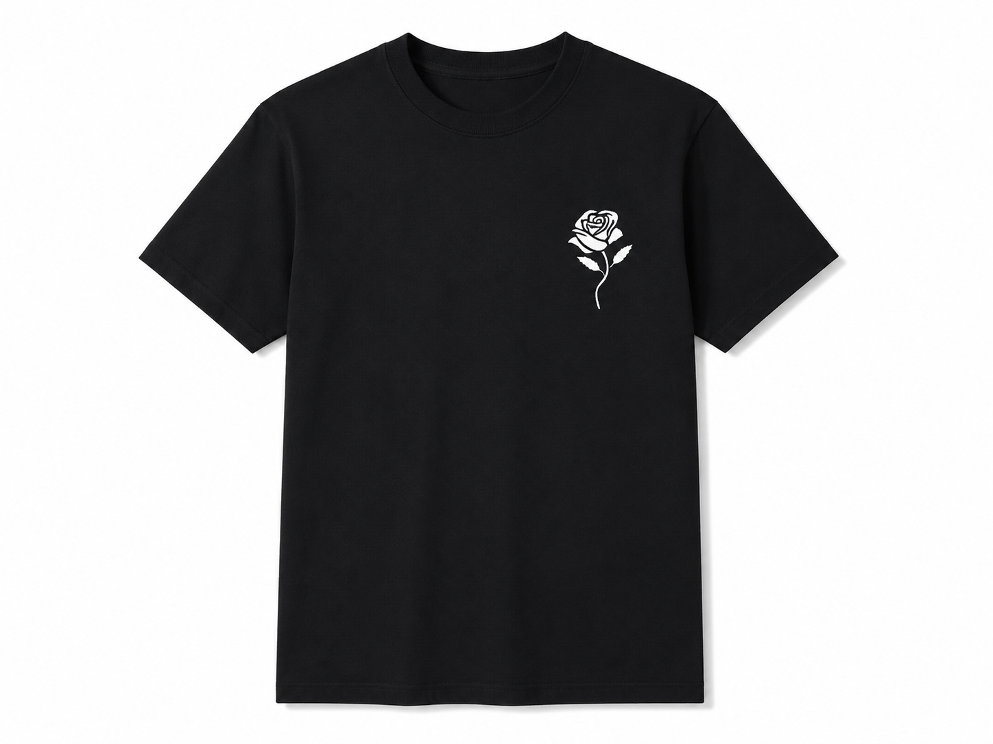 Men's Rose Thermal Graphic T-Shirt - Black - Product Image 7