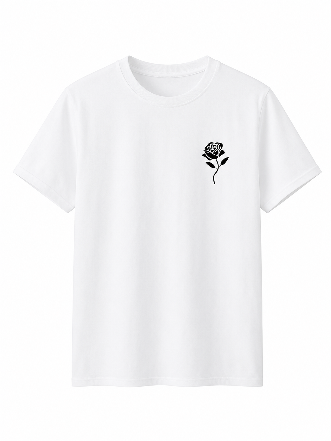 Men's Rose Thermal Graphic T-Shirt - Black - Product Image 5