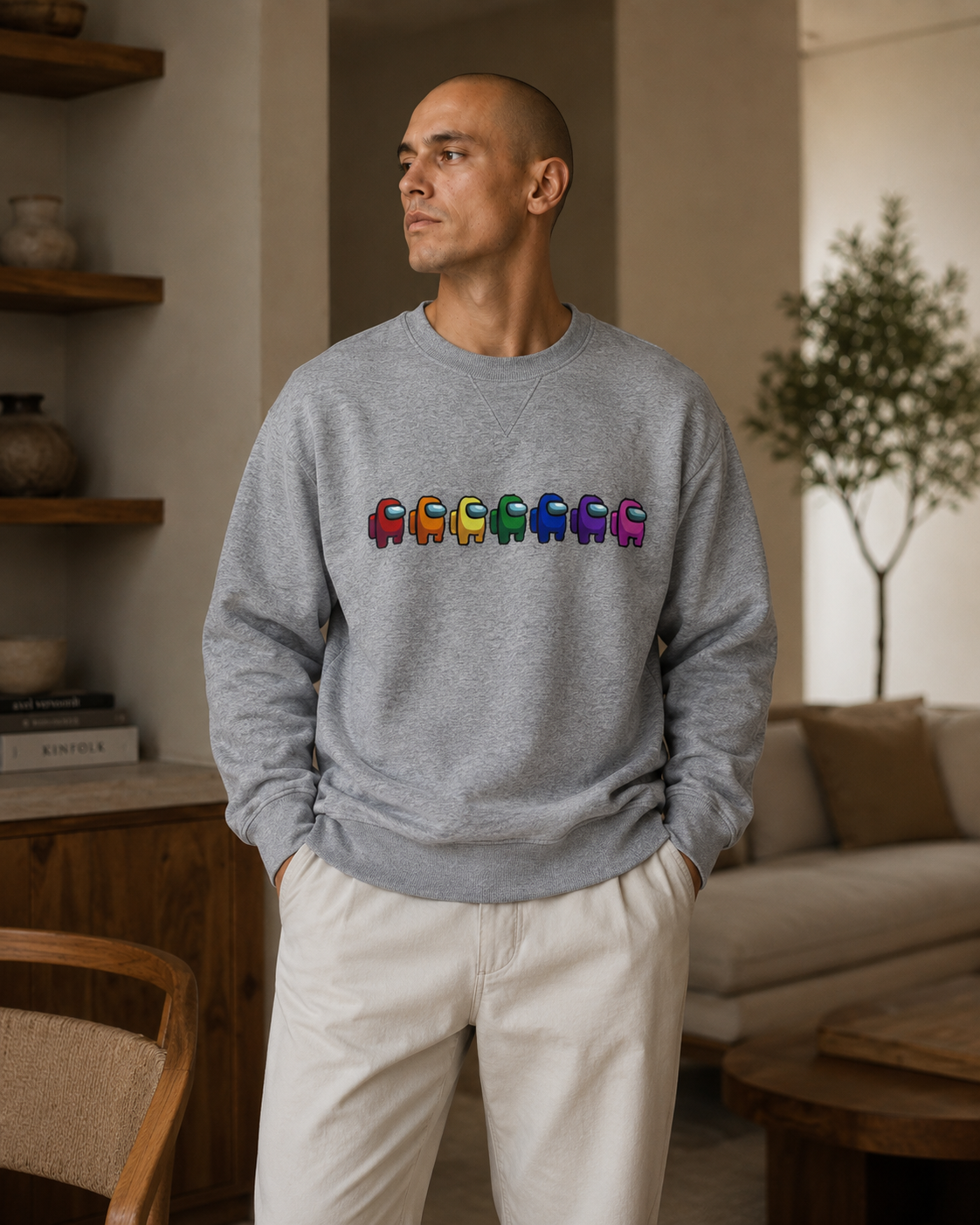 Space Crewmate Graphic Sweatshirt - Black - Product Image 5