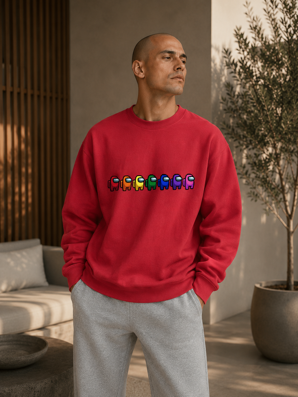 Space Crewmate Graphic Sweatshirt - Black - Product Image 2