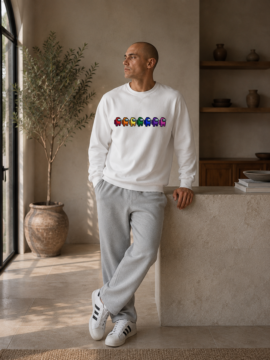 Space Crewmate Graphic Sweatshirt - Black - Product Image 6