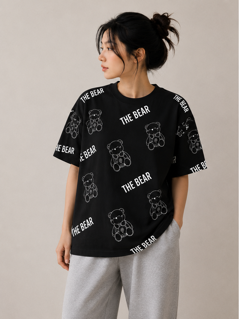 Men's Teddy Graphic Streetwear T-Shirt - White - Product Image 3