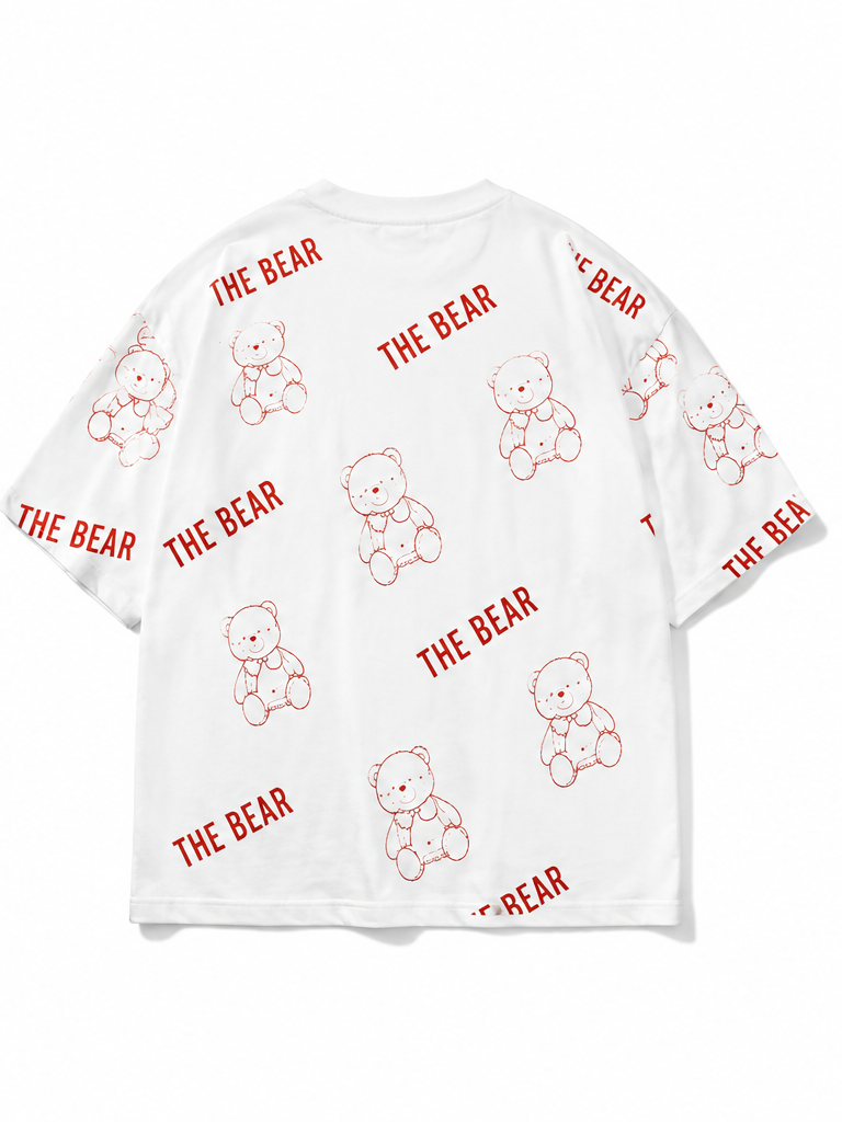 Men's Teddy Graphic Streetwear T-Shirt - Black - Product Image 6
