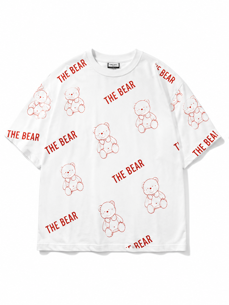 Men's Teddy Graphic Streetwear T-Shirt - Black - Product Image 5