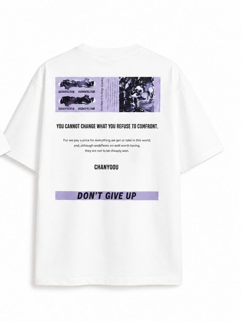 Urban Statement Streetwear Tee White white background back