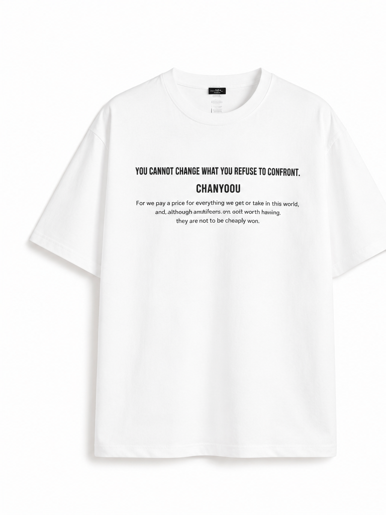 Urban Statement Streetwear Tee White white background front