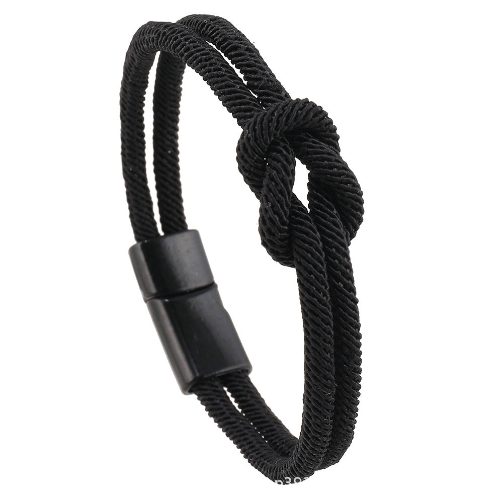 Men's Milan Rope Magnetic Bracelet - Camel - Product Image 2
