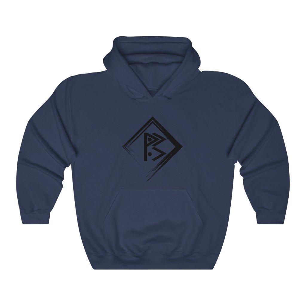Korean Graphic Slouchy Hoodie - Navy Blue - Product Image 2