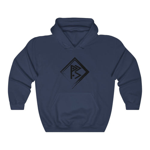 Korean Graphic Slouchy Hoodie - Navy Blue - Product Image 2