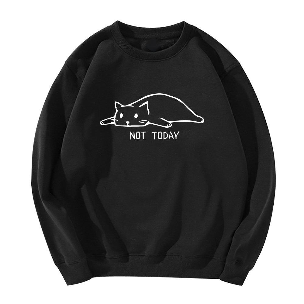 Lazy Cat Graphic Sweatshirt - Grey - Product Image 8