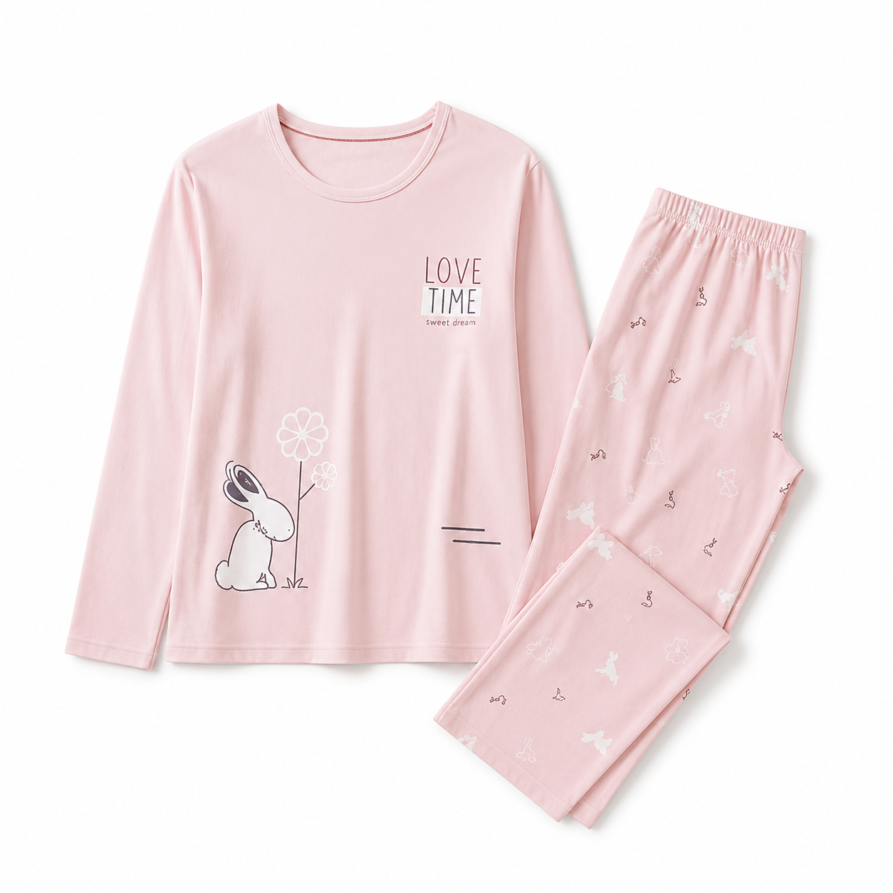 Women's Cozy Long-Sleeve Pajama Set - Blue - Product Image 5