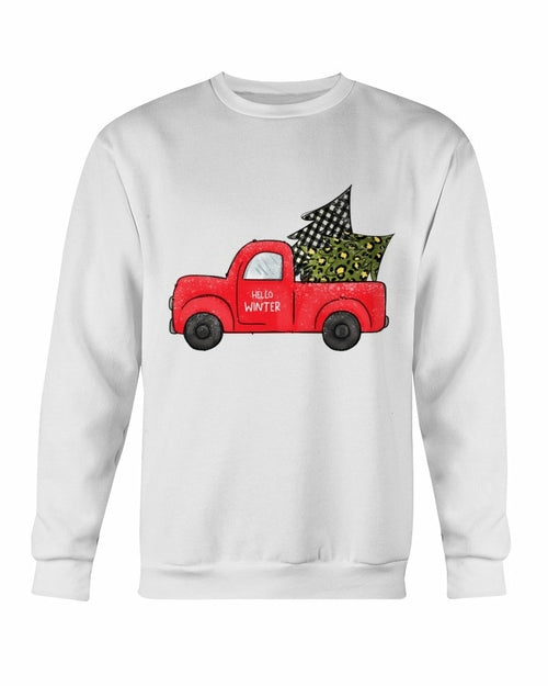 Christmas Truck Crewneck Sweatshirt - Dark Heather - Product Image 3