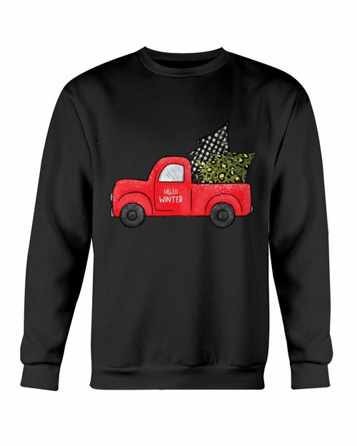 Christmas Truck Crewneck Sweatshirt - Dark Heather - Product Image 5