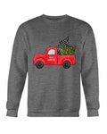 Christmas Truck Crewneck Sweatshirt - Dark Heather - Product Image 4